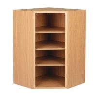 Cooke &amp; Lewis Oak Tall Diagonal Corner Wall Cabinet 625mm