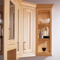 Cooke &amp; Lewis Birch Tall Diagonal Corner Wall Cabinet 625mm