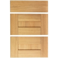 Cooke &amp; Lewis Oak Veneer Shaker Pack C Drawer Fronts Pack of 3 500mm