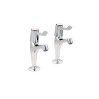 Boston Lever Pillar Taps Chrome Finish