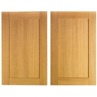 Cooke &amp; Lewis Oak Veneer Shaker Pack E Larder Doors x 2 600mm