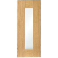 Cooke &amp; Lewis Oak Veneer Shaker Pack F Glazed Door 300mm