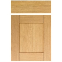 Cooke &amp; Lewis Oak Veneer Shaker Pack Q Drawerline Door &amp; Drawer Front 500mm