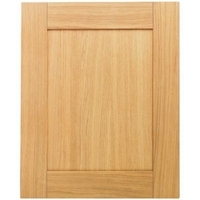 Cooke &amp; Lewis Oak Veneer Shaker Pack R Standard Door 600mm