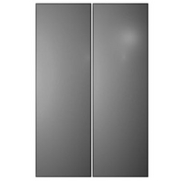 Cooke &amp; Lewis High Gloss Black Pack V Larder Doors x 2 300mm