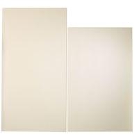 Cooke & Lewis High Gloss Cream Pack E1 Tall Larder Doors x 2 600mm