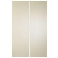 Cooke & Lewis High Gloss Cream Pack V Larder Doors x 2 300mm