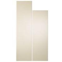 Cooke & Lewis High Gloss Cream Pack V1 Tall Larder Doors x 2 300mm