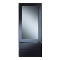 Cooke & Lewis High Gloss Black Pack W Glazed Door & Drawers 500mm