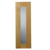 it Kitchens Solid Oak Pack F1 Tall Glazed Door 300mm