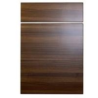 Cooke &amp; Lewis High Gloss Horizontal Walnut Pack Q Drawerline Door &amp; Drawer Front 500mm