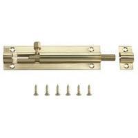 B&amp;Q Barrel Bolt Brass Plated