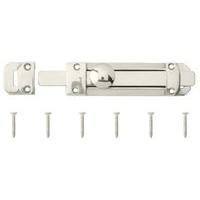 B&amp;Q Flat Bolt Satin Nickel