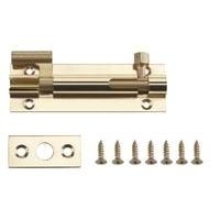 B&amp;Q Barrel Bolt Necked Brass Plated