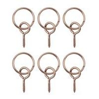 B&amp;Q Screw Rings Medium  Copper Plated