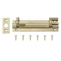 B&Q Barrel Bolt Necked Brass Plated B&Q Barrel Bolt Necked Brass Plated