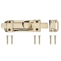 B&amp;Q Flat Bolt Brass Plated
