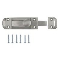 B&amp;Q Flat Bolt Satin Nickel