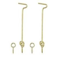 B&amp;Q Gate Hook and Eye  Brass 100mm