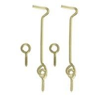 B&Q Gate Hook and Eye Brass 75mm B&Q Gate Hook and Eye Brass 75mm