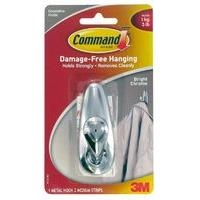 Command Forever Classic Bright Chrome Medium Metal Hook