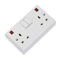 Volex 1 To 2 Gang Socket With Neon Conversion Kit