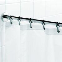 Croydex Round Section Rail & Rings Silver Effect Croydex Round Section Rail & Rings Silver Effect