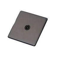 Crabtree Platinum Co-Axial Socket Single Black Nickel Effect Crabtree Platinum Co-Axial Socket Single Black Nickel Effect