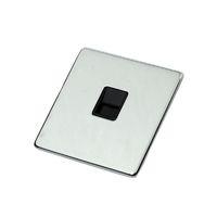 Crabtree Platinum Master Telephone Socket Highly Polished Chrome Effect / Black Interior Crabtree Platinum Master Telephone Socket Highly Polished Chrome Effect / Black Interior