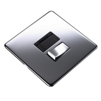 Crabtree Platinum Switched Connection Unit (Spur) 13A Chrome Plated / Black Interior Crabtree Platinum Switched Connection Unit (Spur) 13A Chrome Plated / Black Interior