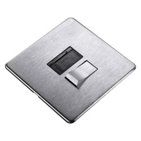 Crabtree Platinum Switched Connection Unit (Spur) 13A Stainless Steel Effect Crabtree Platinum Switched Connection Unit (Spur) 13A Stainless Steel Effect