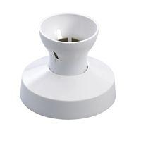 MK Straight Battern Lamp Holder With Heat Resistant Wires White MK Straight Battern Lamp Holder With Heat Resistant Wires White