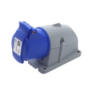 MK Commando IP44 Angled Surface Mounted Socket (1 Gang) Blue 200-250V 16A MK Commando IP44 Angled Surface Mounted Socket (1 Gang) Blue 200-250V 16A