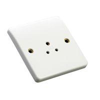 MK Switched Single Socket White 2A MK Switched Single Socket White 2A