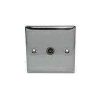 Volex Co-Axial Socket Single Chrome Effect Volex Co-Axial Socket Single Chrome Effect