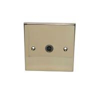Volex Co-Axial Socket Single Victorian Style Brass Effect Volex Co-Axial Socket Single Victorian Style Brass Effect