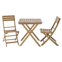 Blooma Worcester Wooden Table &amp; 2-Chair Garden Bistro Set