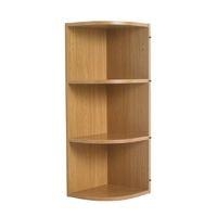Cooke &amp; Lewis Curved Tall Open Wall End Unit Oak Style 900mm