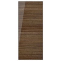 Cooke &amp; Lewis High Gloss Horizontal Walnut Pack A Standard Door 300mm