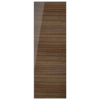 Cooke &amp; Lewis High Gloss Horizontal Walnut Pack A1 Tall Standard Door 300mm