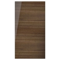 Cooke &amp; Lewis High Gloss Horizontal Walnut Pack CC Diagonal Corner Door