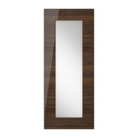 Cooke &amp; Lewis High Gloss Horizontal Walnut Pack F Glazed Door 300mm