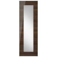 Cooke &amp; Lewis High Gloss Horizontal Walnut Pack F1 Tall Glazed Door 300mm