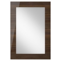 Cooke &amp; Lewis High Gloss Horizontal Walnut Pack G1 Tall Glazed Door 500mm