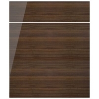 Cooke &amp; Lewis High Gloss Horizontal Walnut Pack S Drawerline Door &amp; Drawer Front 600mm