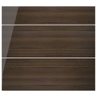 Cooke &amp; Lewis High Gloss Horizontal Walnut Pack T Drawer Fronts Pack of 3 800mm