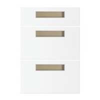 it Kitchens White Gloss Integrated Handle Pack C Drawer Fronts 500mm